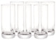Faye Crystal Highball Drinking Glasses 13 oz, Set of 6