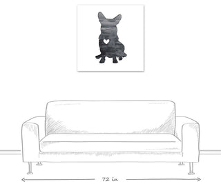 Designs Direct Creative Group Ink Silhouette Corgi 30x30 Canvas Wall Art