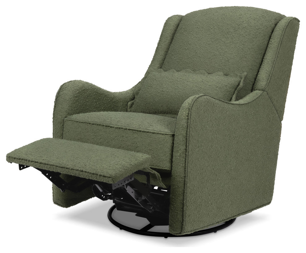 Devon Recliner and Swivel Glider, Olive Boucle