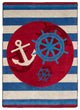 Ahoy There, Red, 5'x8'