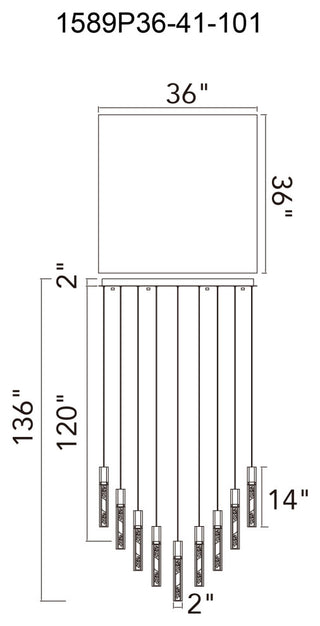 Greta Integrated LED Black Chandelier