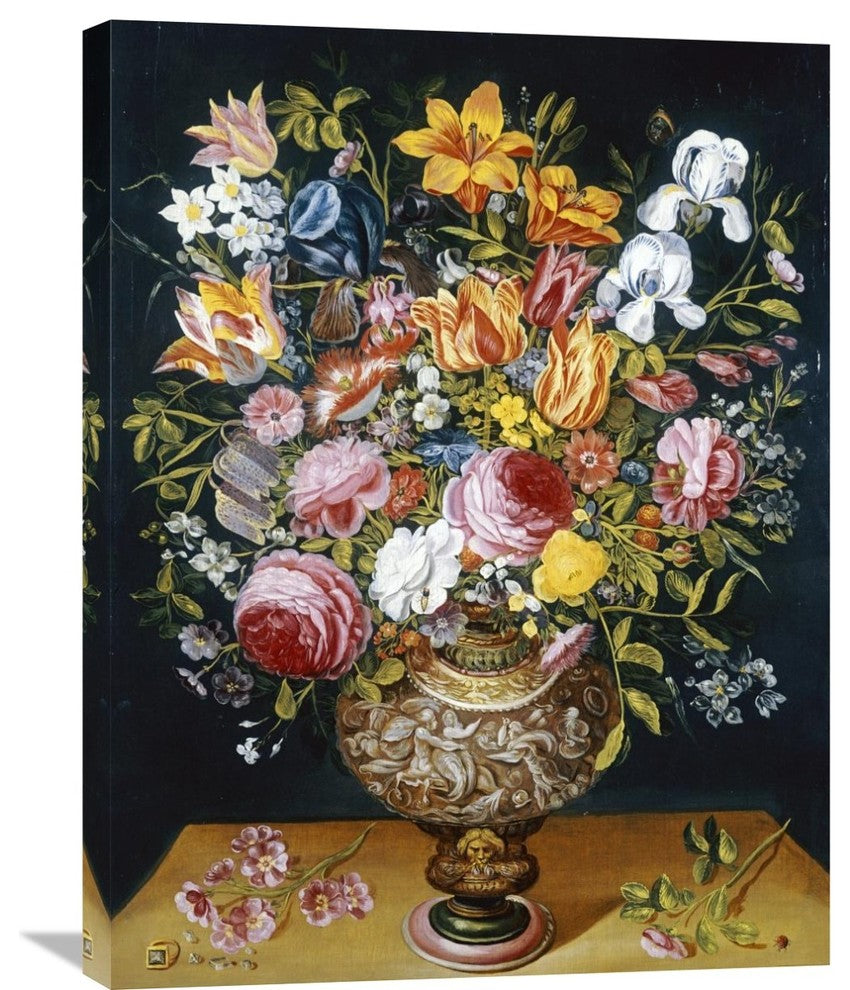 "Roses, Tulips, Narcissi, Irises and Other Flowers" Artwork, 23" x 30"