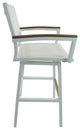 Riviera Swivel Arm Barstool, White