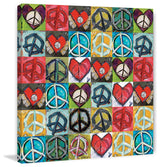 "Peace Collage" Painting Print on Canvas by Tori Campisi