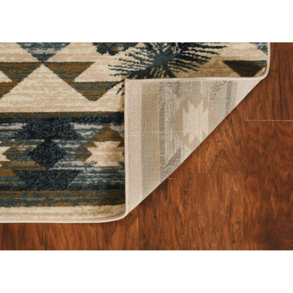 KAS Chester 5634 Ivory/Blue Montana Area Rug, 5'x8'