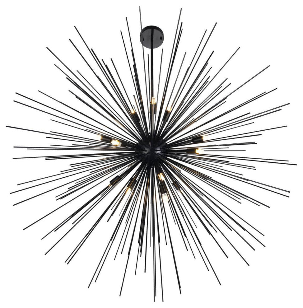 Chandelier - crystal7339par, Black, Large