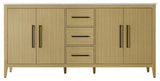 Home Living 72" Double Bathroom Vanity, Honey Brown