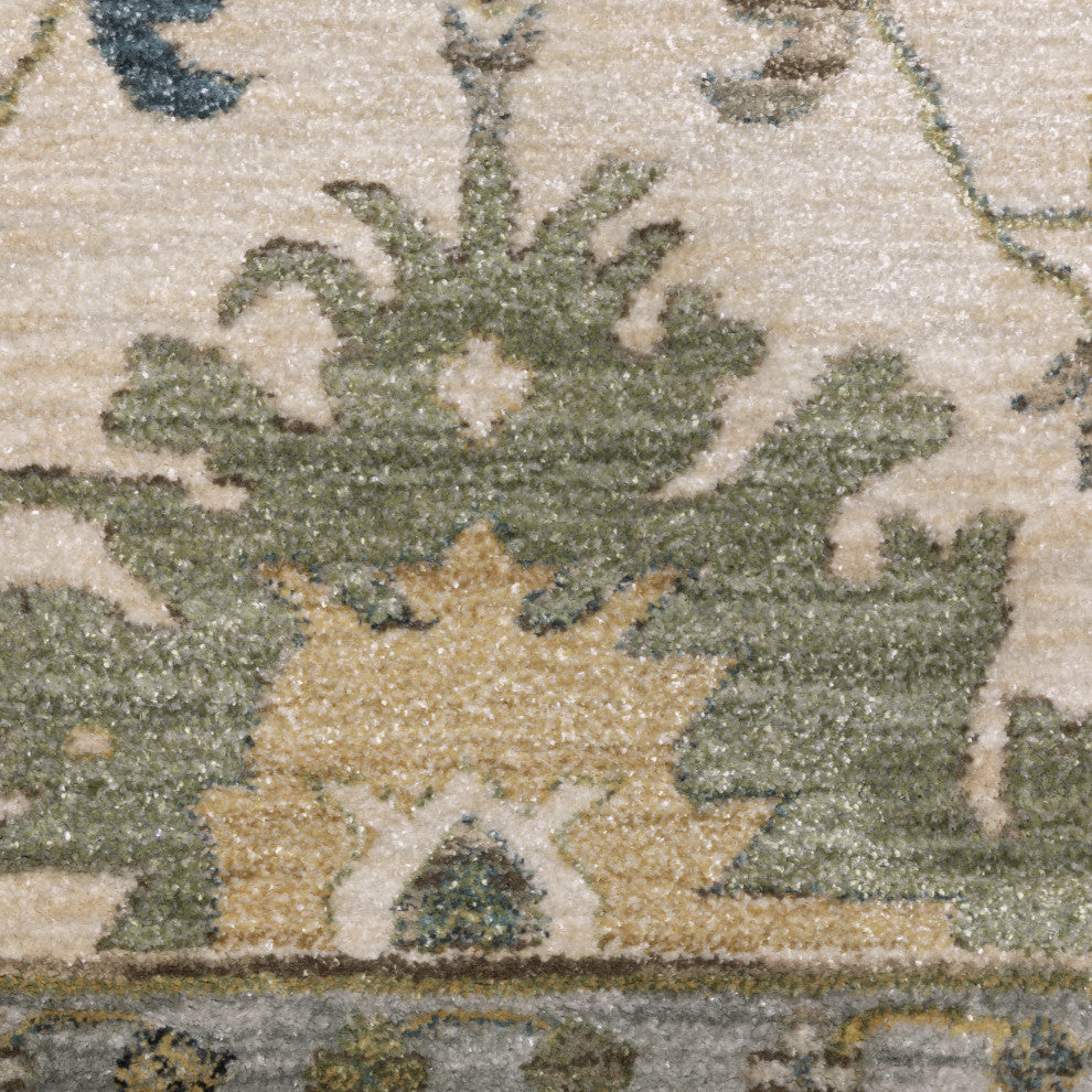 Oriental Weavers Eliana ELI10 Floral Rug, Ivory, 5'3"x7'6"