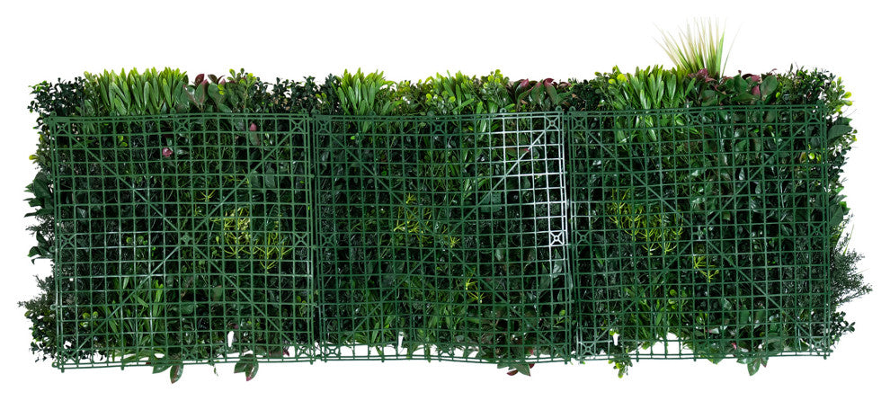 20in. x 20in. UV Resistant Corfu Island Artificial Living Wall Panels Set of 3