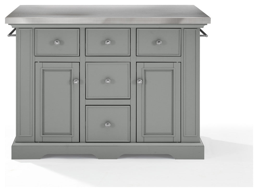 Julia Stainless Steel Top Kitchen Island