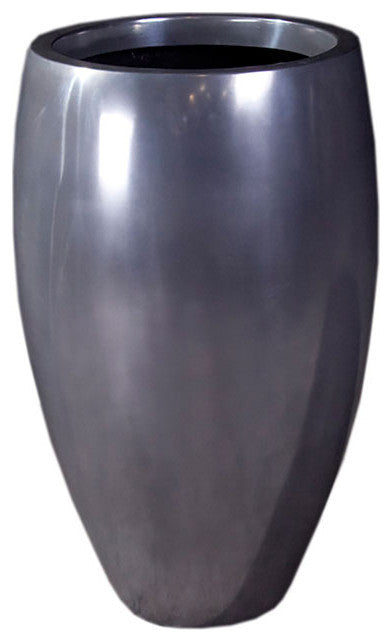 Classic Planter, Polished Aluminum, Large