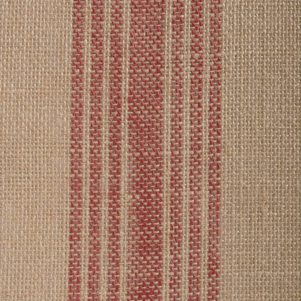 DII Barn Red Middle Stripe Burlap Table Runner 14"x72"