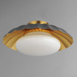 Maxim 18059 Primrose 16"W Flush Mount Ceiling Fixture - Black / Gold Leaf