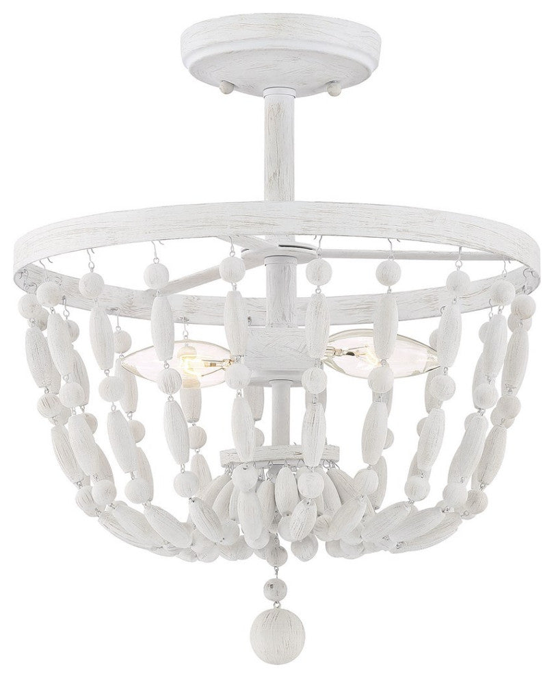 Savoy House Meridian 2 Light Semi-Flush Distressed Wood