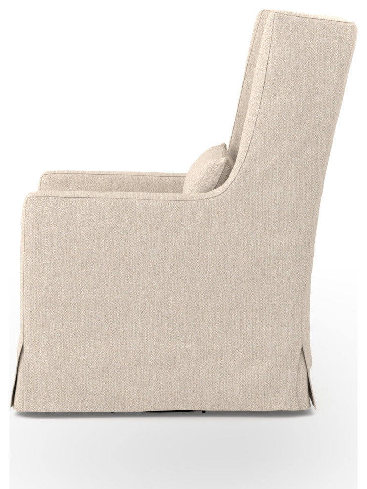 Swivel Wing Chair, Jette Linen