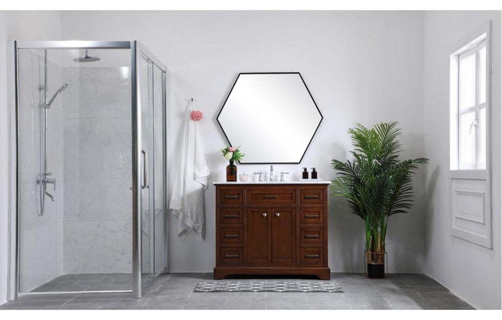 42" Single Bathroom Vanity Set, Teak