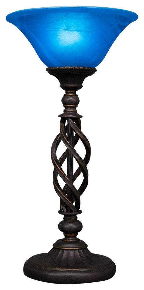 Elegante 1-Light Table Lamp, Blue Italian