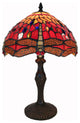 Tiffany Style Red Dragonfly Table Lamp