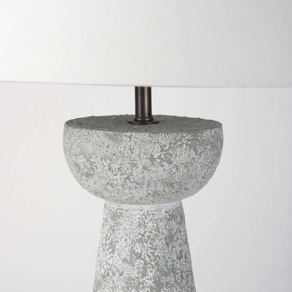 Julia Gray Antique Painted Cement Table Lamp
