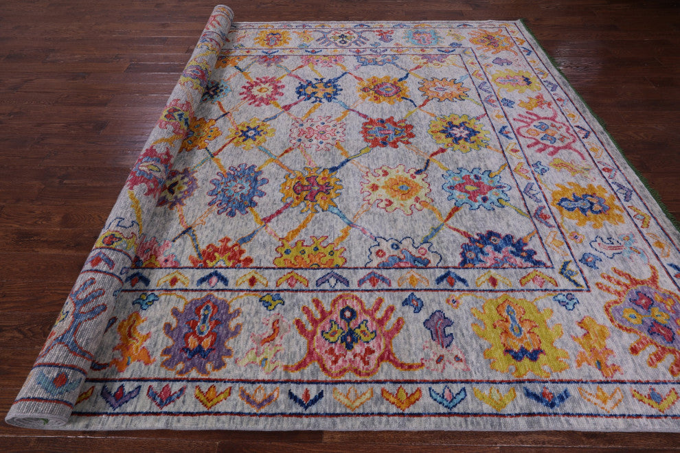 9' 1" X 11' 11" Turkish Oushak Handmade Wool Rug - Q14814