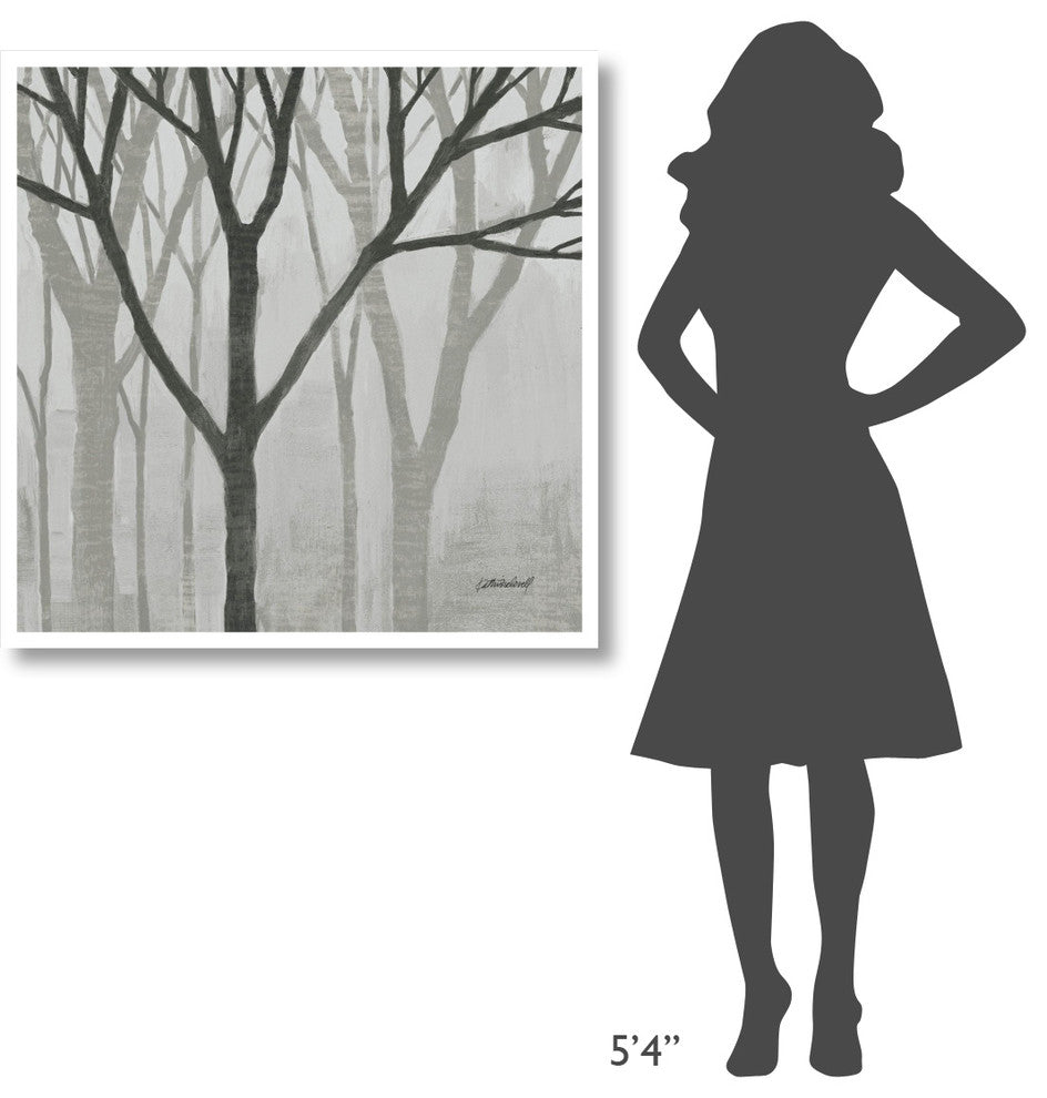"Spring Trees Greystone II" Digital Paper Print by Kathrine Lovell, 38"x38"