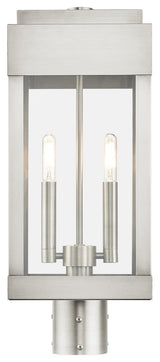 Brushed Nickel Transtional,  Modern Classic, Outdoor Post Top Lantern