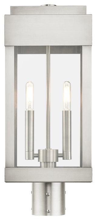 Brushed Nickel Transtional,  Modern Classic, Outdoor Post Top Lantern