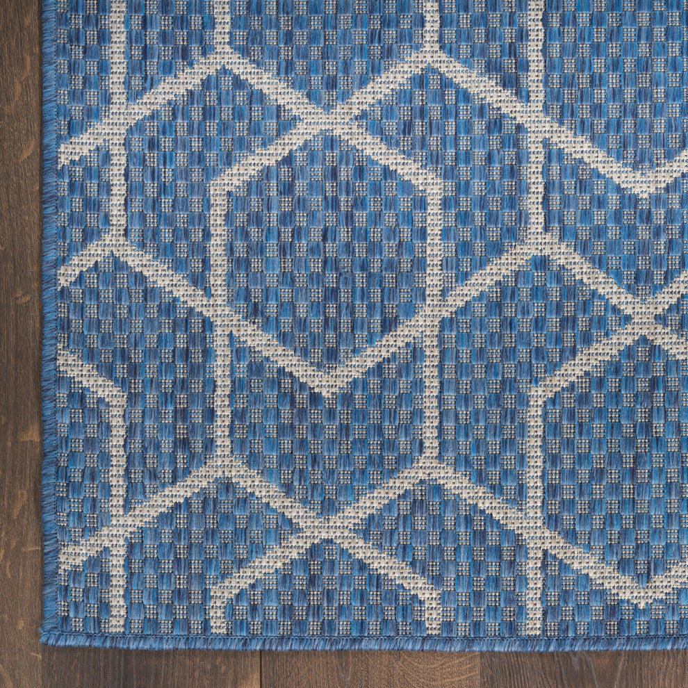 Nourison Horizon Indoor/Outdoor 10' x 14' Denim Modern Rug