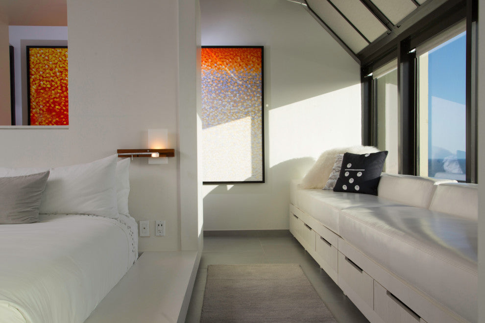 Levo LED Wall Sconce Reading Light With USB Charger, Hardwired, Left Orientation