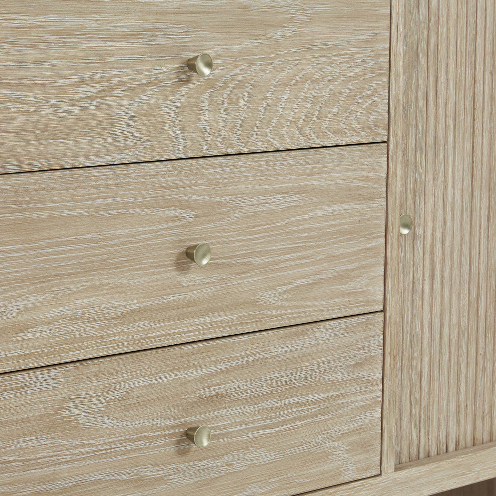 Marigot Single 72" Double Vanity, Oak, 1-Hole 3 CM White Zeus Top, Backsplash