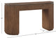 Astrid Solid Wood And Oak Veneer Vanity / Desk / Console Table, Brown