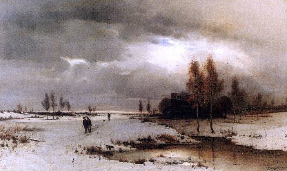 Ludwig Lanckow Under A Winter Sky Wall Decal
