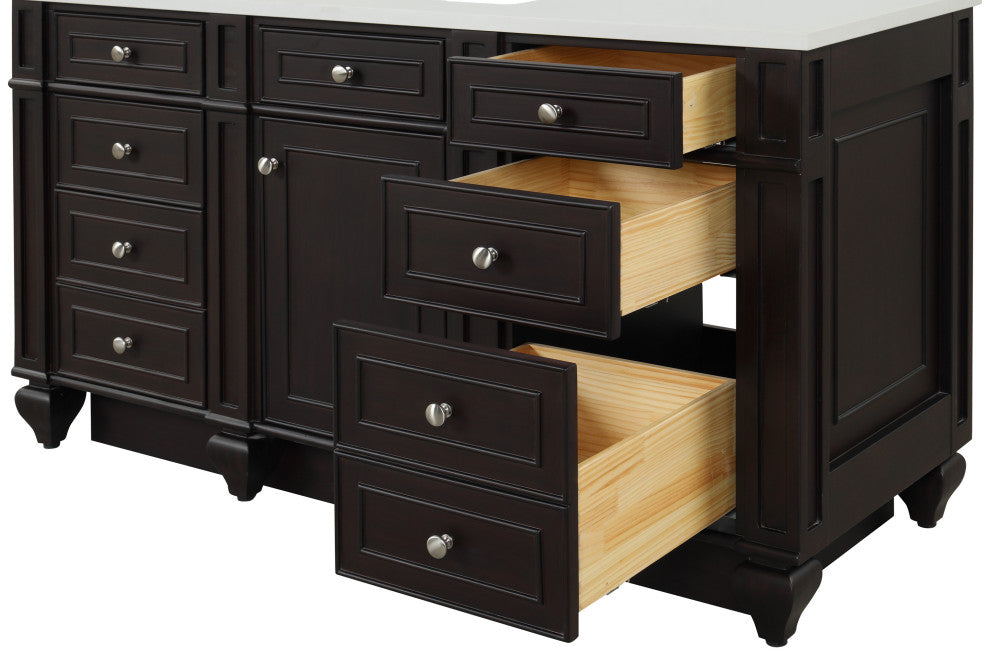 Winston Traditional Espresso 60" Single Vanity