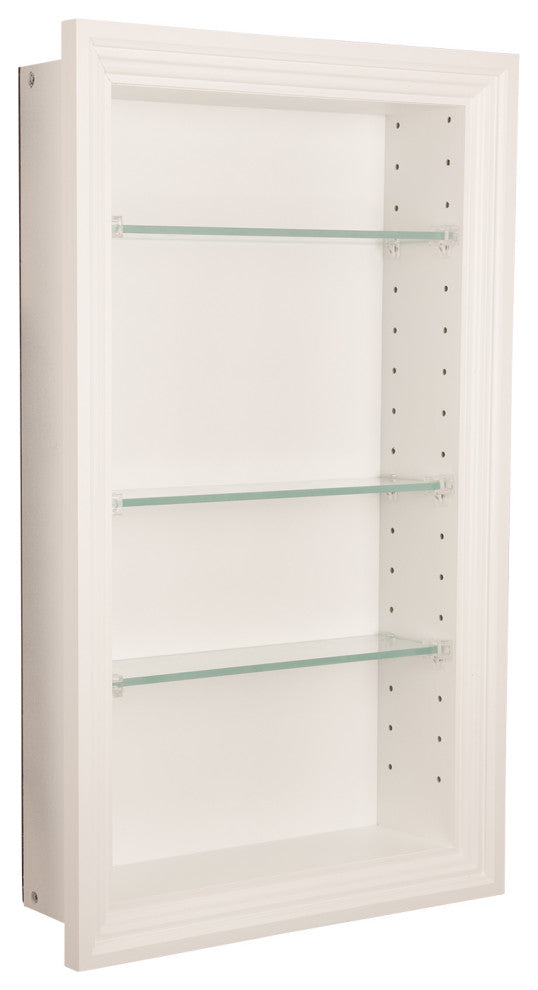 Nashville Recessed White Niche 31.5"h x 15.5"w x 3.5"d