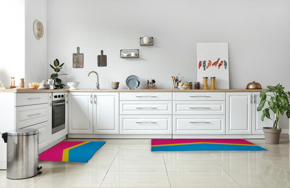 Pansexual Chevron Chenille Rug, Pansexual Chevron, 2'x3'