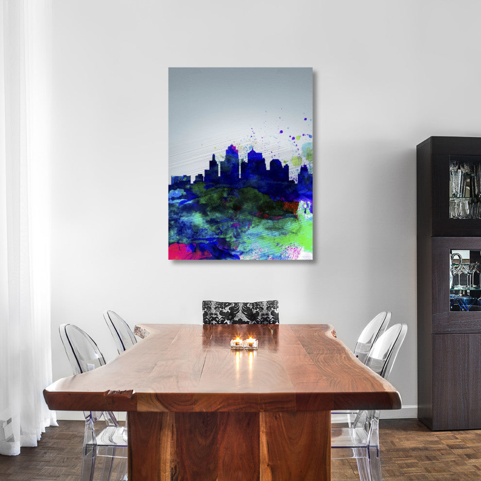 "Kansas City Watercolor Skyline" Fine Art Print