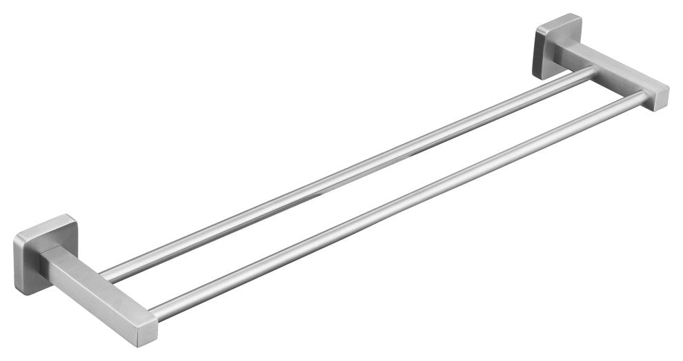 Ucore Maxim 24" Double Towel Bar With Mounting Hardware, Brush Nickel