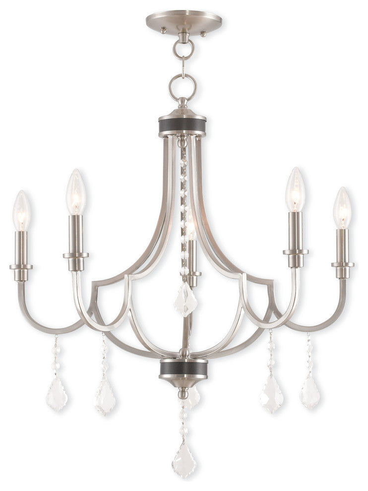 Glendale 5-Light Chandelier, Brushed Nickel
