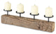 Recycled Wood Split-Log Candle Holder