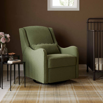 Devon Recliner and Swivel Glider, Olive Boucle