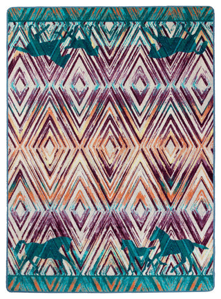 Cowboy Love OKA Multi Area Rug , 5'4"x7'8"