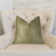 Feathered Strokes Taupe Handmade Luxury Pillow, 20"x36" King