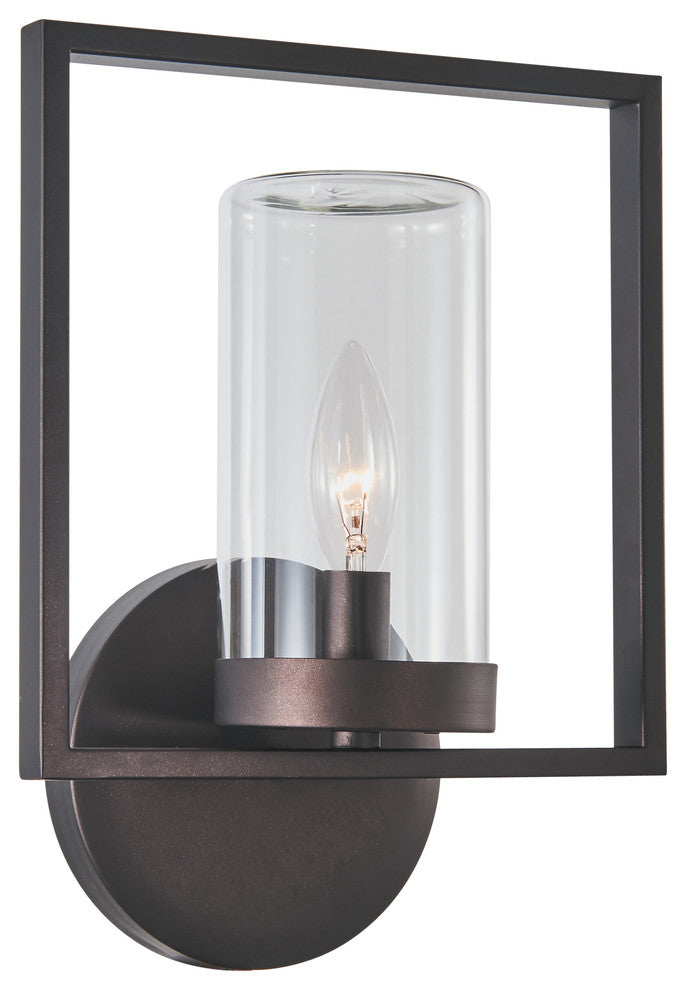 Daniel 1-Light Rubbed Bronze Outdoor/Indoor Wall Sconce 13"