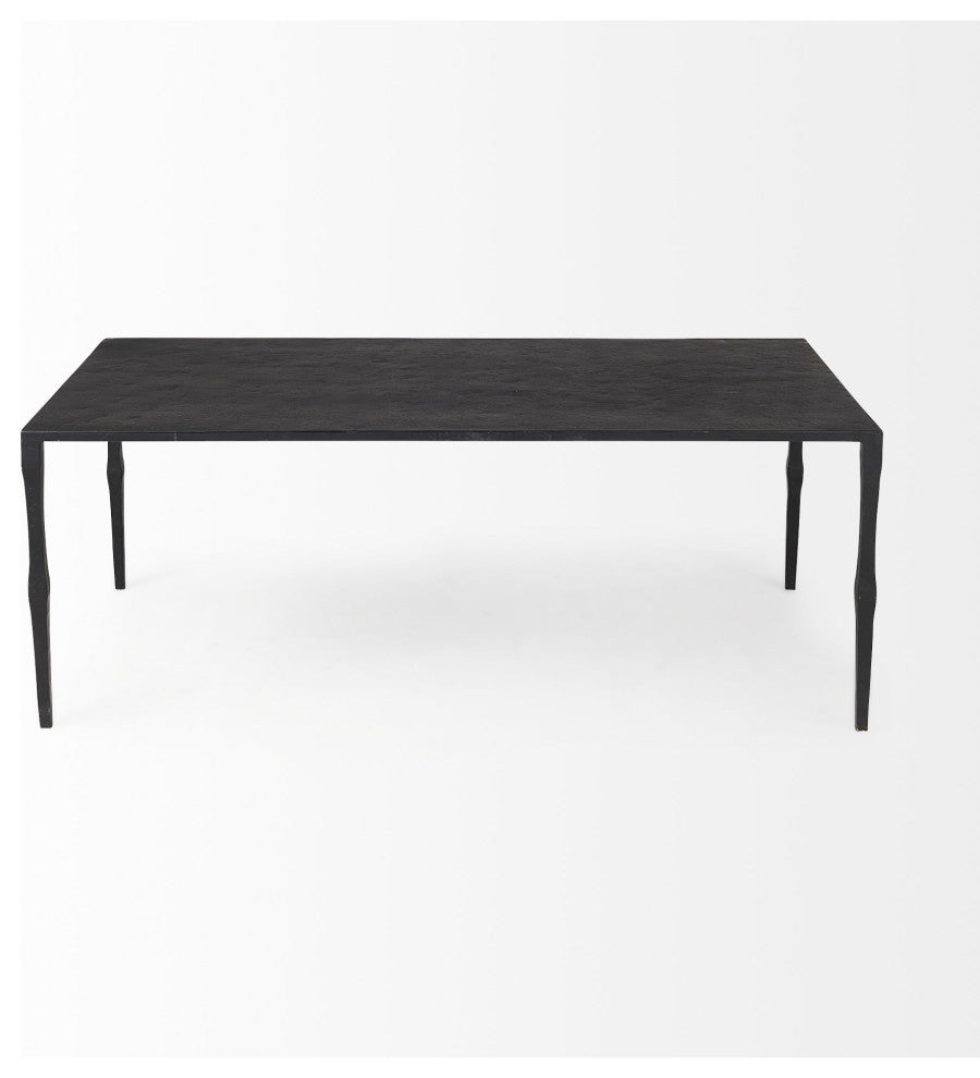 Timothy Ebony Black Iron Coffee Table, Console Table