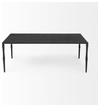 Timothy Ebony Black Iron Coffee Table, Console Table