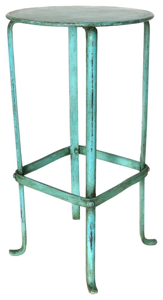 Light Blue Iron Plant Stand