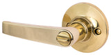 Cedar Privacy Lever, Polished Brass