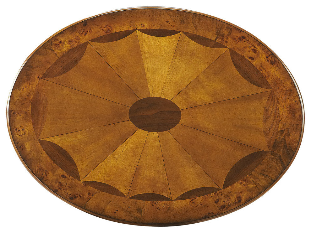 Jeanette Oval Accent Table, Medium Brown