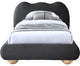 Hyde Boucle Fabric Upholstered Bed, Black, Twin