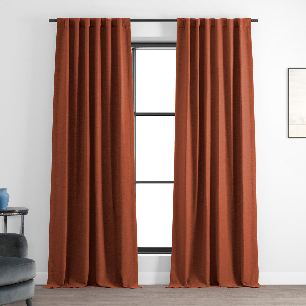Persimmon Bellino Blackout Room Darkening Curtain Single Panel, 50"x108"